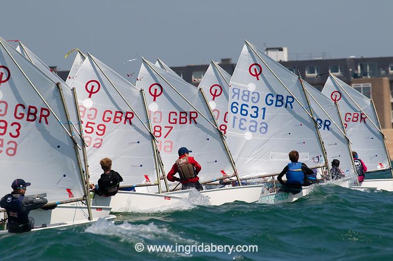 Magic Marine UK Optimist open meeting at Hayling Island - Main fleet photo copyright Ingrid Abery / www.ingridabery.com taken at Hayling Island Sailing Club and featuring the Optimist class