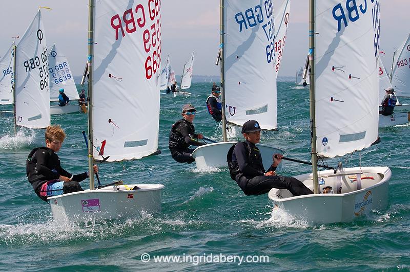 Magic Marine UK Optimist open meeting at Hayling Island - Main fleet photo copyright Ingrid Abery / www.ingridabery.com taken at Hayling Island Sailing Club and featuring the Optimist class
