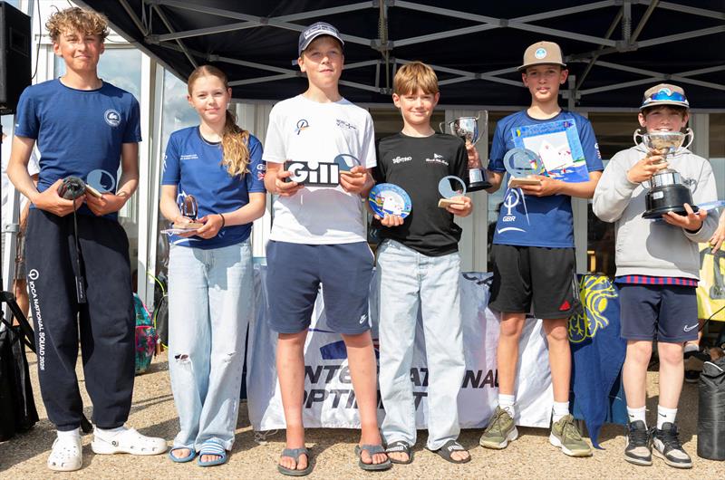 Main fleet prizewinners - Gill Optimist Early Summer Championships at Brightlingsea photo copyright Paul Sanwell / OPP taken at Brightlingsea Sailing Club and featuring the Optimist class