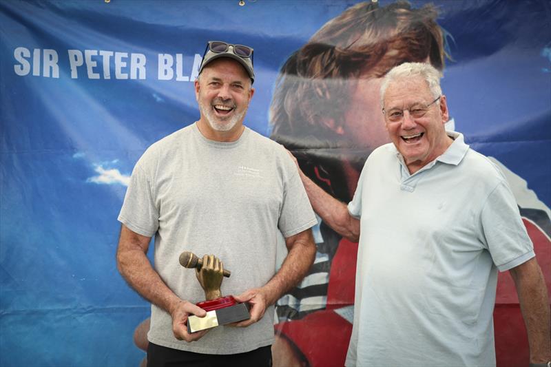 Graham Fleury and PJ Montgomery - Prizegiving - Day 2 - Sir Peter Blake Regatta - Torbay Sailing Club - December 8, 2025 photo copyright Jacob Fewtrell/Insight Media/Insightmedia.co.nz/ taken at Torbay Sailing Club and featuring the Optimist class