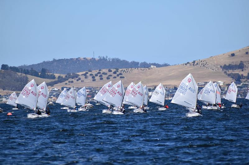 150 Optimist dinghy sailors will be on the water in Hobart this week photo copyright Jane Austin taken at Royal Yacht Club of Tasmania and featuring the Optimist class