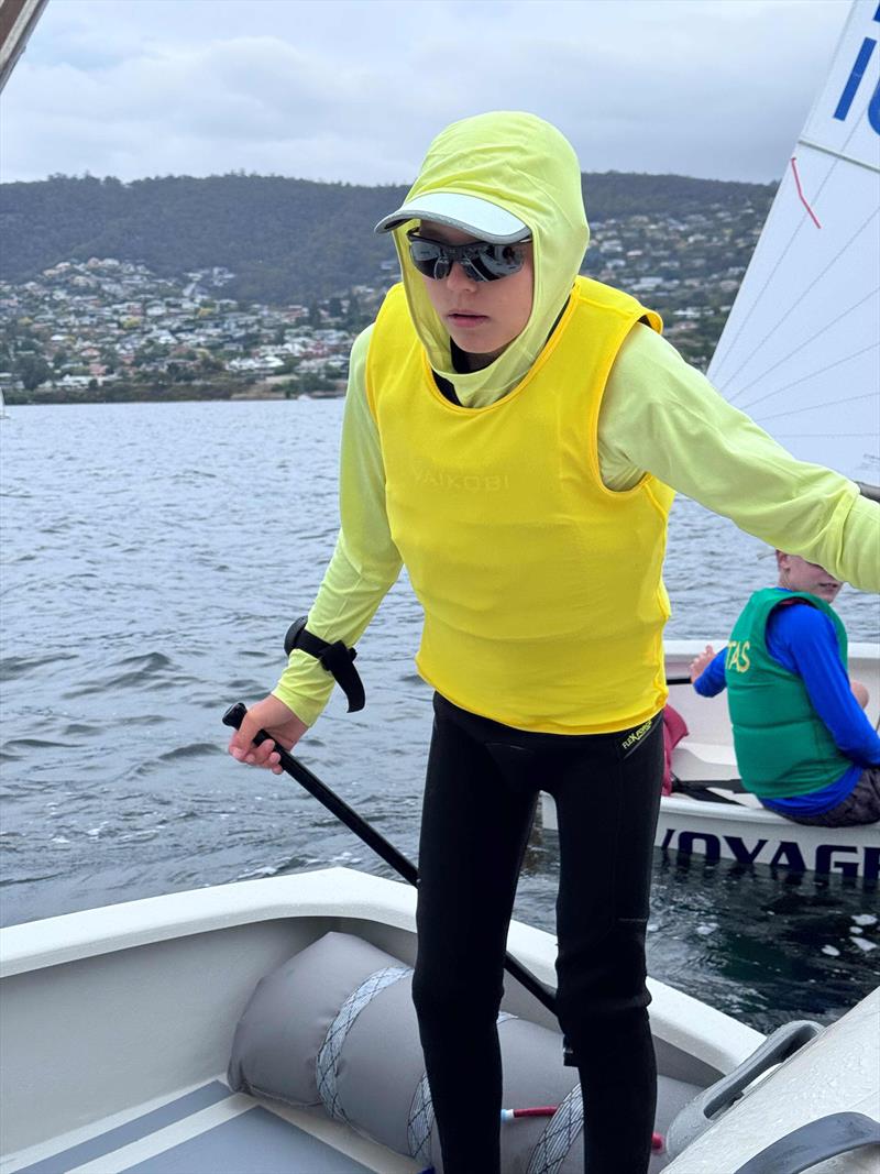 Walter Heeley from New South Wales is quietly confident of a good performance in the 2026 Musto Australian Optimist Dinghy Championship in Hobart photo copyright Jane Austin taken at Royal Yacht Club of Tasmania and featuring the Optimist class