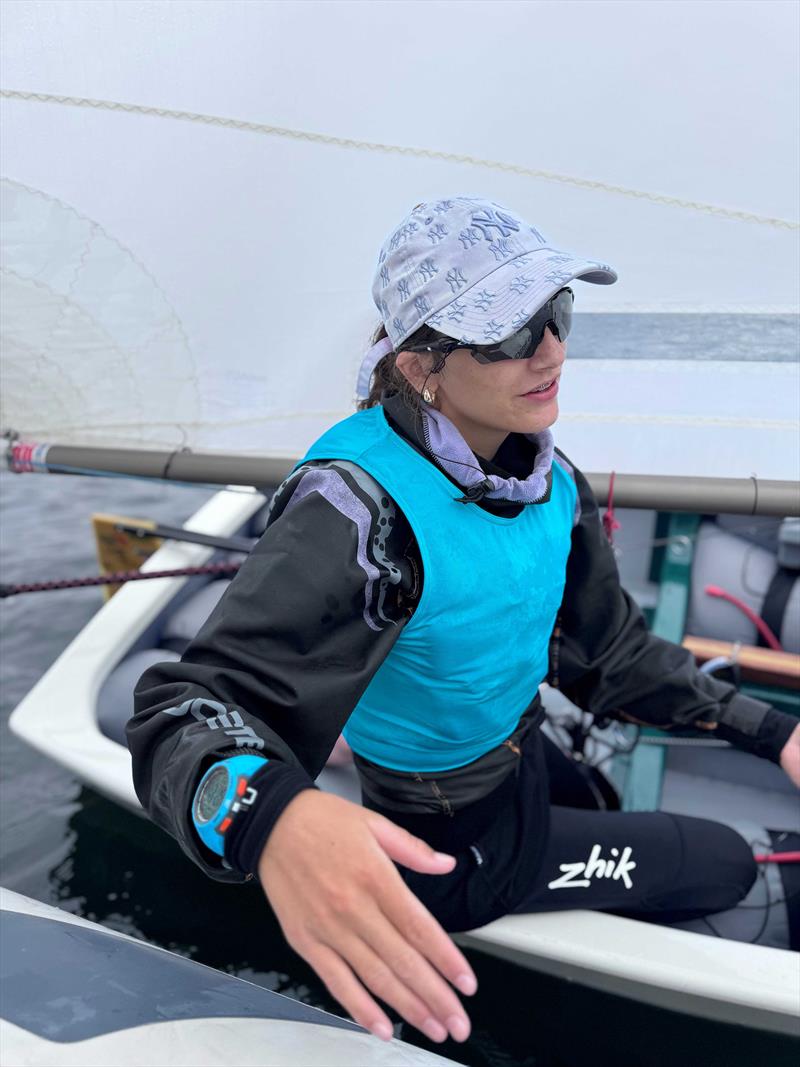 Emerald Jacobsen from New South Wales is looking for consistent breezes of around 15 knots to sail well - 2026 Musto Australian Optimist Dinghy Championship photo copyright Jane Austin taken at Royal Yacht Club of Tasmania and featuring the Optimist class