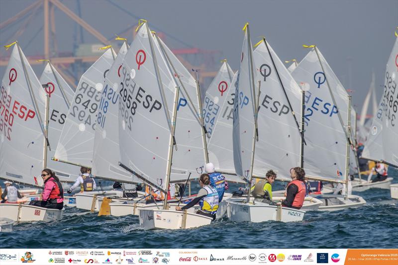 Optiorange Regatta 2026 day 2 photo copyright Pep Portas / RCNV taken at Real Club Nautico Valencia and featuring the Optimist class