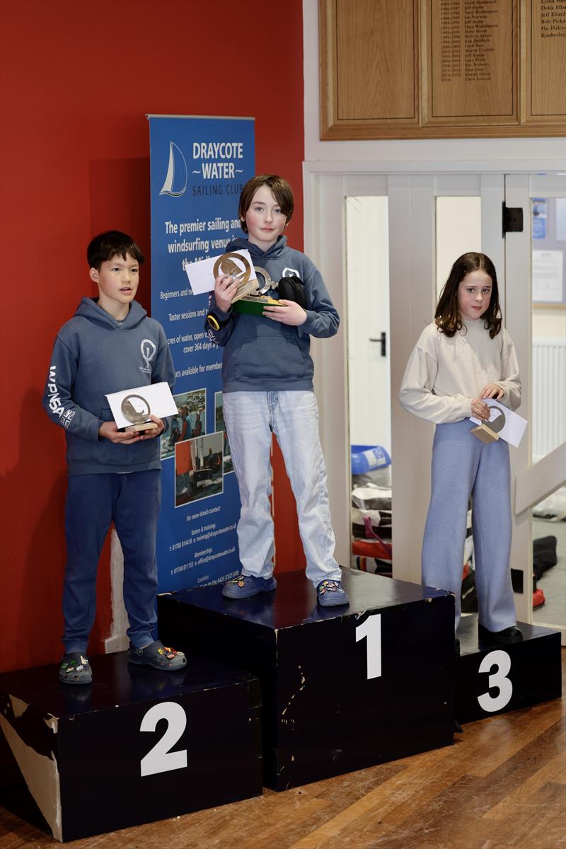 Regatta Fleet Podium in the IOCA Optimist Spring Championships at Draycote Water Sailing Club - photo © Oct_films