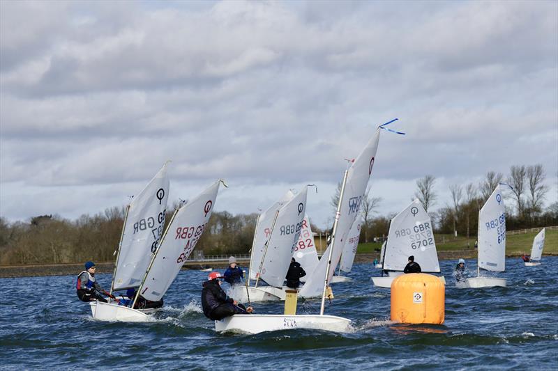 Main fleet during the IOCA Optimist Spring Championships at Draycote Water Sailing Club - photo © Oct_films