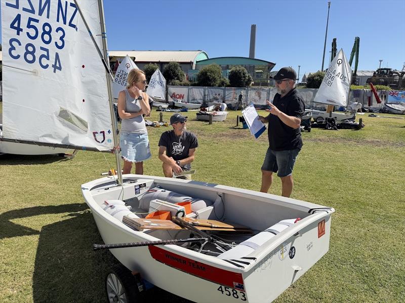 Measurement and Registration - Toyota Optimist Nationals - New Plymouth YC - April 3, 2026 - photo © Billy Preston