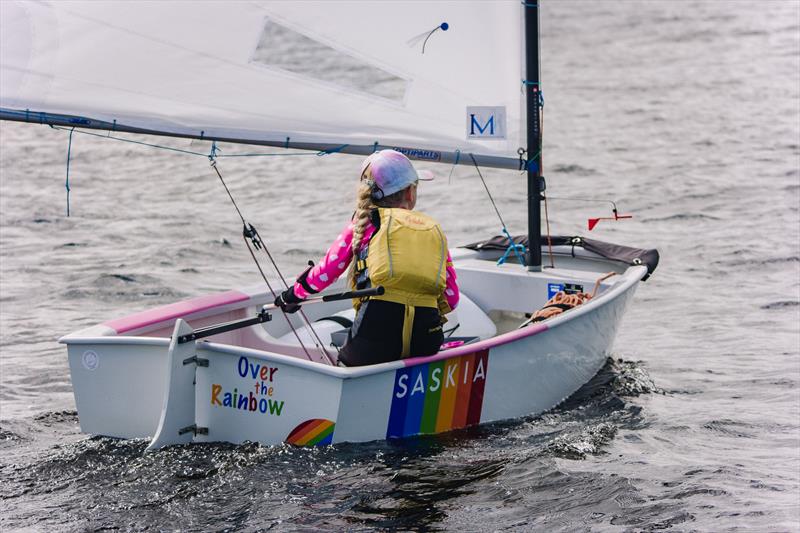Saskia Leonard age 6 in the Champs Green Fleet - NEYYSA North Region Youth & Junior Championships at Derwent Reservoir - photo © Antoni Mamaandja