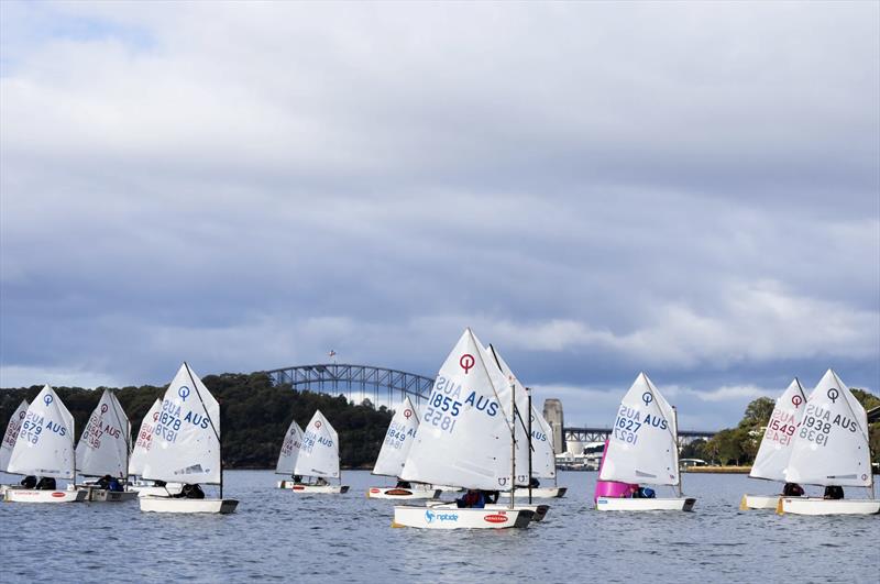 Optimist Winter Interclub Series at Hunters Hill Sailing Club photo copyright Mainsheet.iH taken at Hunters Hill Sailing Club and featuring the Optimist class