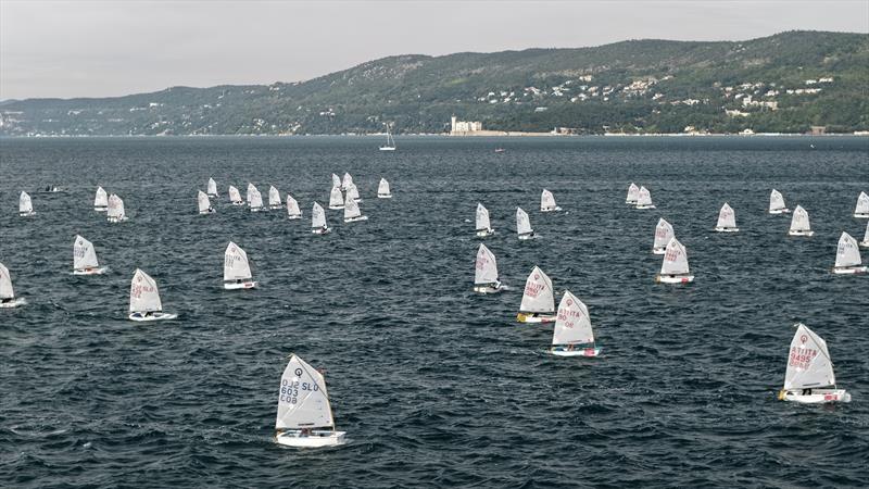 Barcolana Young Trofeo Optimist Italia Kinder Joy of Moving - Day 1 photo copyright Gabriele Crozzoli taken at  and featuring the Optimist class