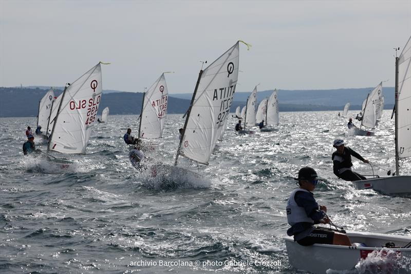 Barcolana Young Trofeo Optimist Italia Kinder Joy of Moving - Day 1 photo copyright Gabriele Crozzoli taken at  and featuring the Optimist class