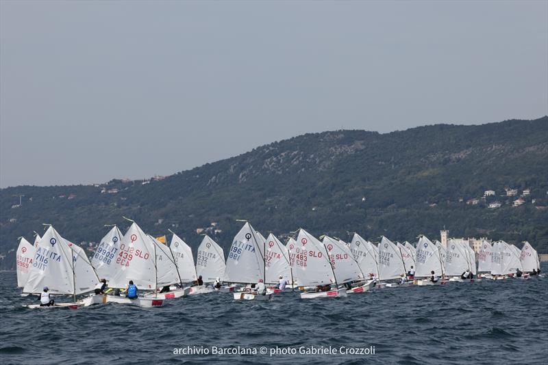 Barcolana Young Trofeo Optimist Italia Kinder Joy of Moving - Day 1 photo copyright Gabriele Crozzoli taken at  and featuring the Optimist class