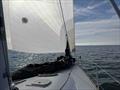 Full kites and smiling faces aboard Jonathan and Libby McKee's Riptide 44, Dark Star © David Schmidt