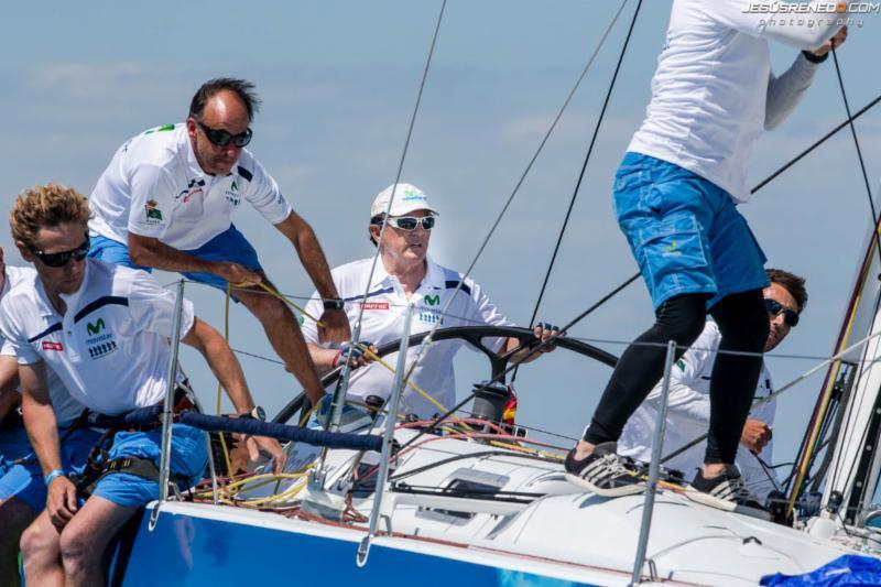 Day 2's Class B winner Movistar in action at the ORC European Championship photo copyright Jesus Renedo taken at Real Club Nautico Valencia and featuring the ORC class