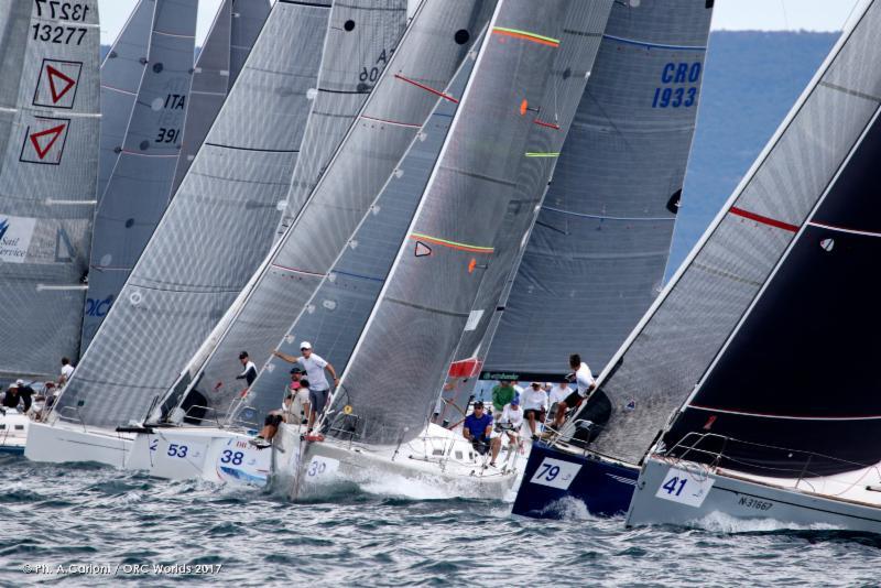 Close start action on the ORC World Championship practice day - photo © Andrea Carloni