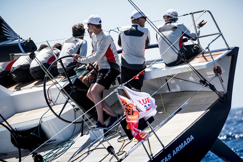 H.M. King Felipe VI on board "Aifos 500" on day 2 of the 37th Copa del Rey MAPFRE in Palma photo copyright María Muiña / Copa del Rey MAPFRE taken at Real Club Náutico de Palma and featuring the ORC class