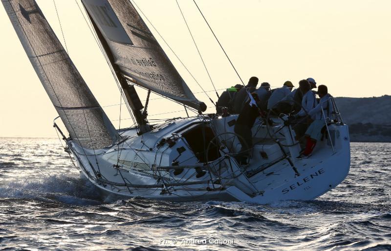 After a long battle, Selene-Alifax managed to vault ahead of Class B rivals in the last leg of the 126-mile long offshore race at the 2019 D-Marin ORC Worlds photo copyright Andrea Carloni taken at  and featuring the ORC class