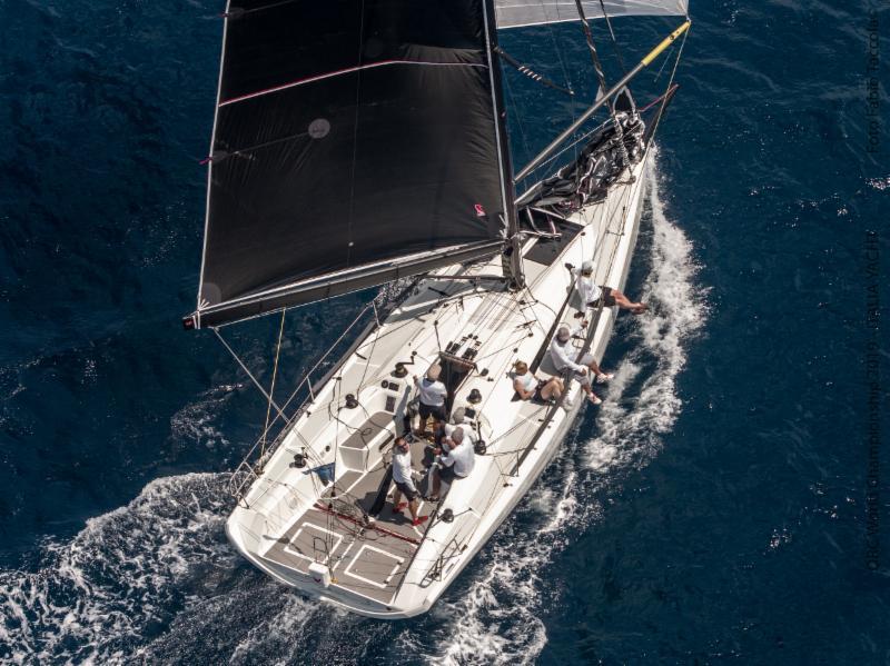 Class C race winner Sugar 3 has three types of offwind sails: symmetric and asymmetric spinnakers and a headsail-set-flying during the 126-mile long offshore race at the 2019 D-Marin ORC Worlds photo copyright Fabio Taccola taken at  and featuring the ORC class