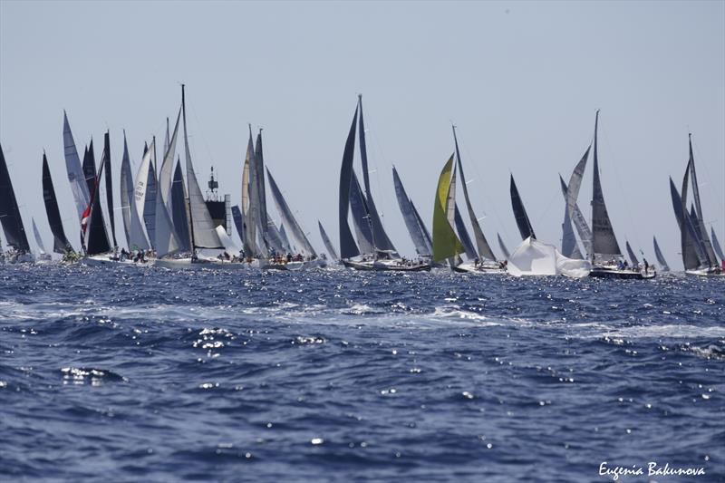 Rolex Giraglia Offshore Race Start photo copyright Eugenia Bakunova / www.mainsail.ru taken at Société Nautique de Saint-Tropez and featuring the ORC class