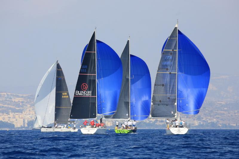 Even downwind the lanes can be tight as well - 2018 ORC European Championship - photo © Nikos Pantis