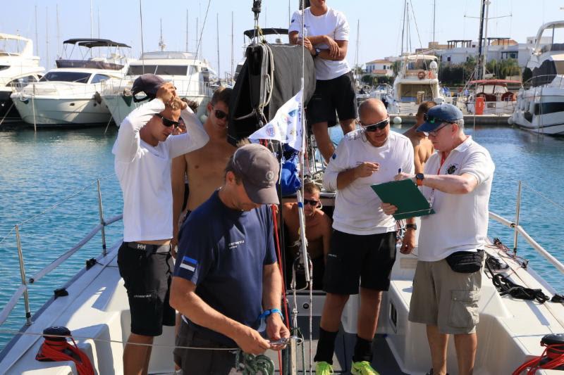 Race winners get inspected by the measurers - 2018 ORC European Championship photo copyright Nikos Pantis taken at Famagusta Nautical Club and featuring the ORC class