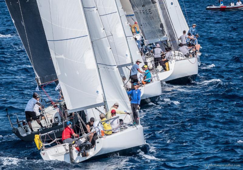 Light air and flat water make for crowded starting lines in Class C.... - 2018 ORC European Championship photo copyright Pavel Nesvadba taken at Famagusta Nautical Club and featuring the ORC class