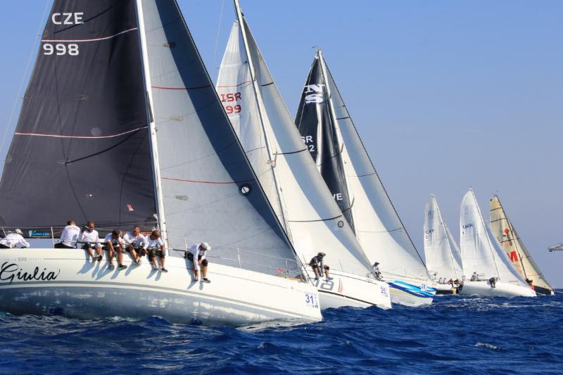 Only the Czech team on Giulia has a chance to stop the Estonians on  Katariina II from winning their second European championship crown - 2018 ORC European Championship photo copyright Nikos Pantis taken at Famagusta Nautical Club and featuring the ORC class