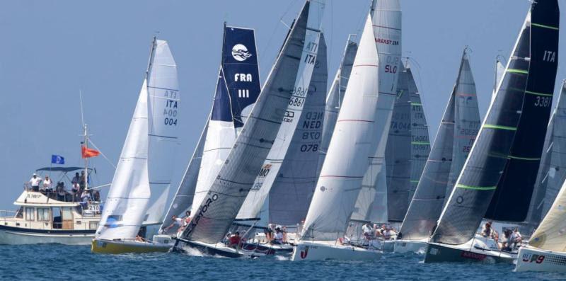 Start line action from ORC Sportboat Europeans 2018 photo copyright ORC Media taken at Yacht Club Marina Portorož and featuring the ORC class