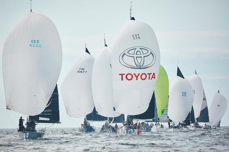 ...downwind legs are crowded too... - 2019 SSAB ORC European Championship photo copyright Felix Diemer taken at  and featuring the ORC class