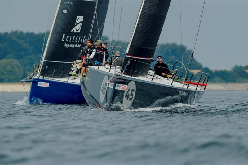 World Champion Michael Berghorn also won the Kiel Cup with his Mills 45 `halbtrocken 4.5` ahead of the Ker 46 `Van Uden` from the Netherlands (in the background) photo copyright Sascha Klahn taken at Kieler Yacht Club and featuring the ORC class