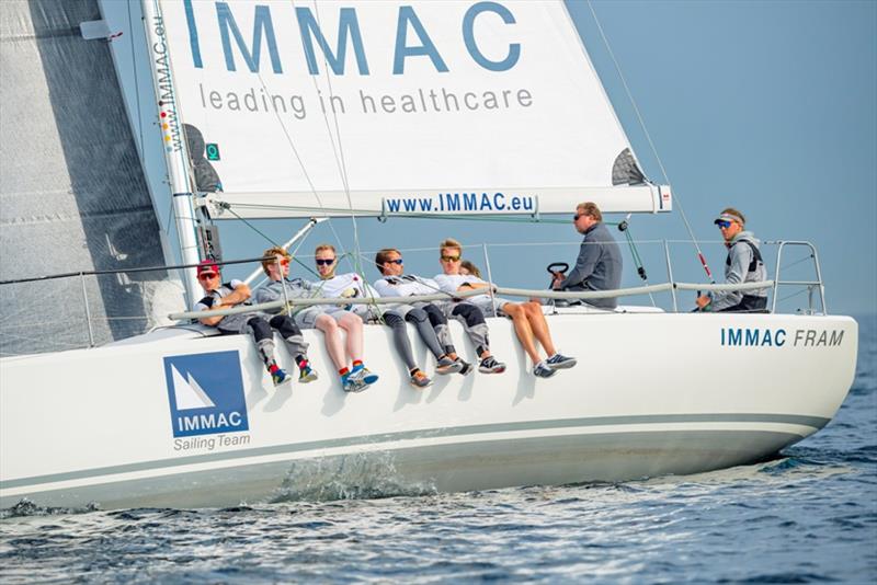 Do they sit or lie comfortably? Even and especially in light winds, the 'IMMAC Fram' is optimally trimmed, which earned the team the Kiel Cup win. - photo © Sascha Klahn