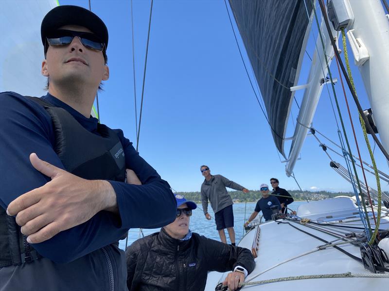 Windwhisperers: (left to right) Stasi Burzycki, Libby McKee, Fritz Lanzinger, Jonathan McKee, and Alyosha Strum-Palerm  photo copyright David Schmidt taken at Seattle Yacht Club and featuring the ORC class