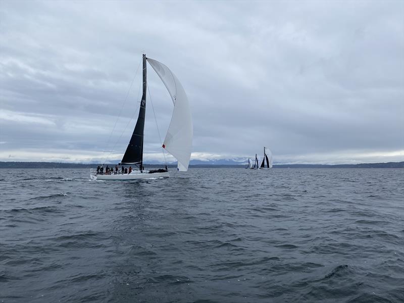 The start of the wet and wild 2024 Smith Island Race photo copyright David Schmidt taken at Seattle Yacht Club and featuring the ORC class