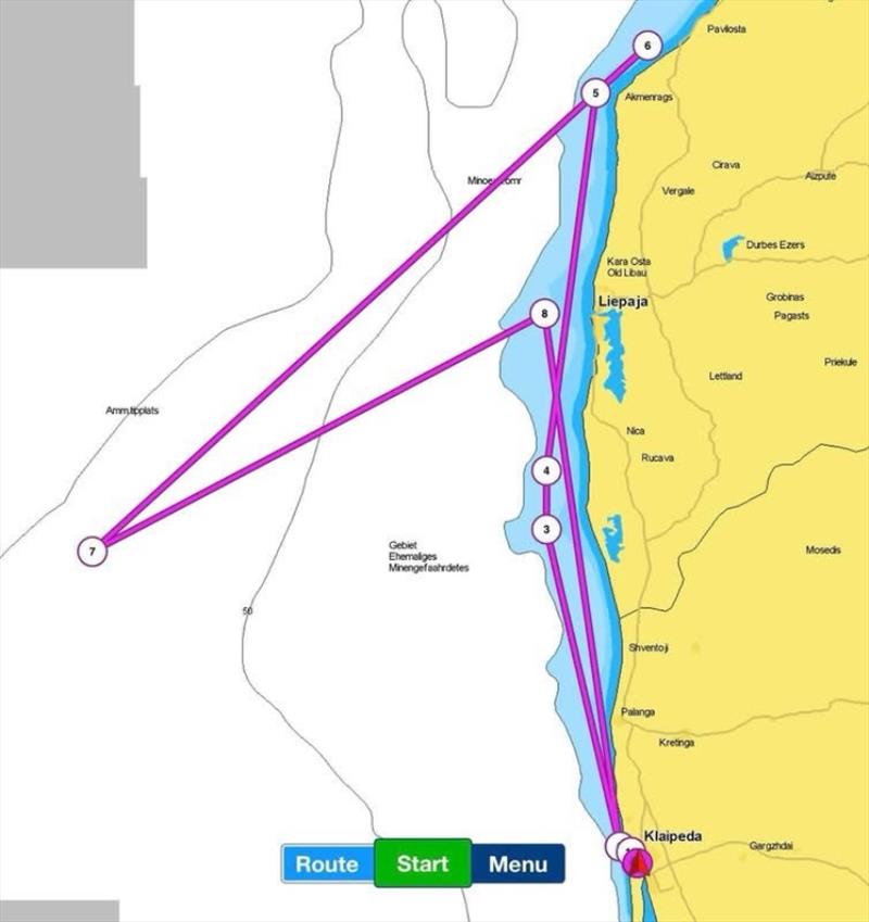 ORC Class AB course for the Long Offshore Race - Klaipeda Port Leg - Klaipeda ORC European Championship 2026, Lithuania - photo © Offshore Racing Congress