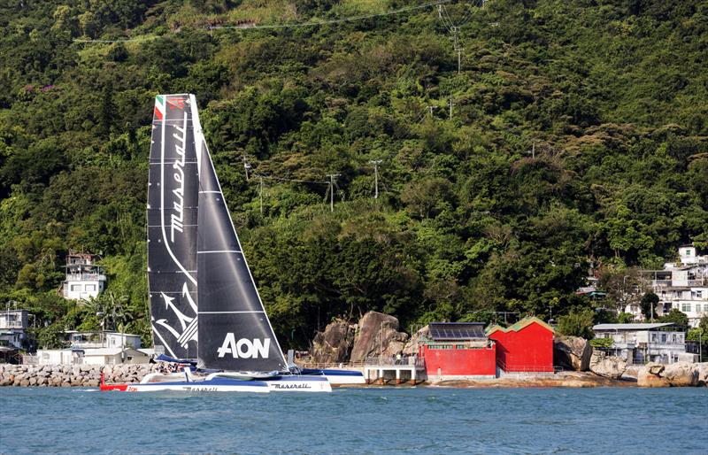 Maserati MOD70 pays respects to Tin Hau. RHKYC Nha Trang Rally 2019 photo copyright Guy Nowell / RHKYC taken at  and featuring the ORMA 60 class