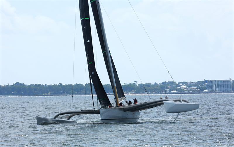 Rex at Start - Brisbane to Gladstone Multihull Yacht Race photo copyright Chris Dewar taken at Multihull Yacht Club Queensland and featuring the ORMA 60 class