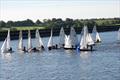 Bunching at the windward mark during the Osprey Final Fling 2023 at Blithfield © Davexvs