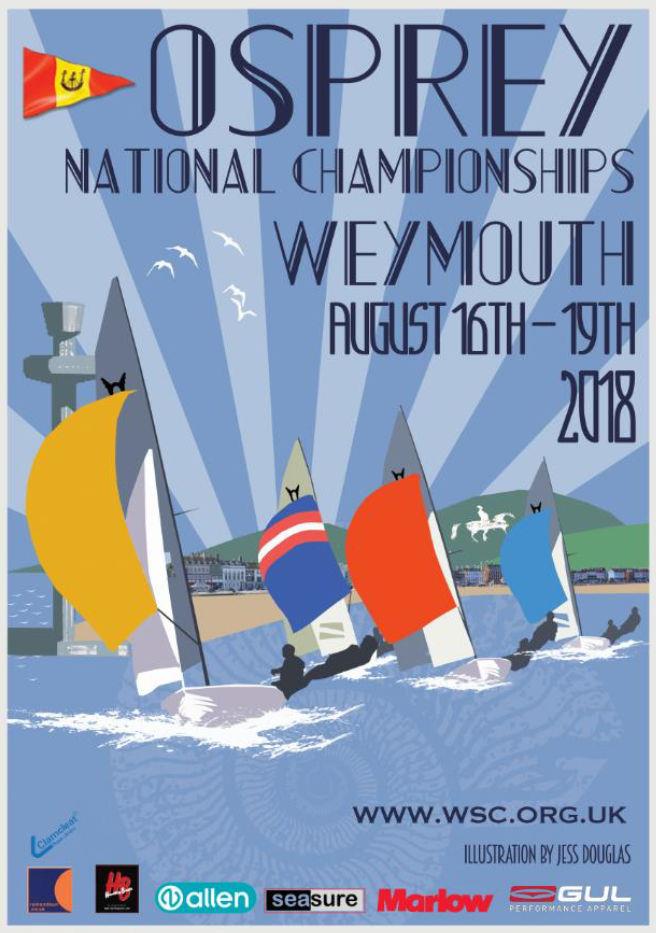 Osprey Nationals 2018 Poster photo copyright Jess Douglas taken at Weymouth Sailing Club and featuring the Osprey class