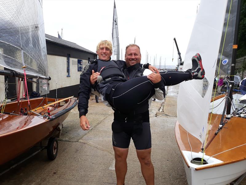 Sam Barke & Mike Greig win a race on day 1 of the Osprey Nationals in Weymouth photo copyright Simon Hawkes taken at Weymouth Sailing Club and featuring the Osprey class