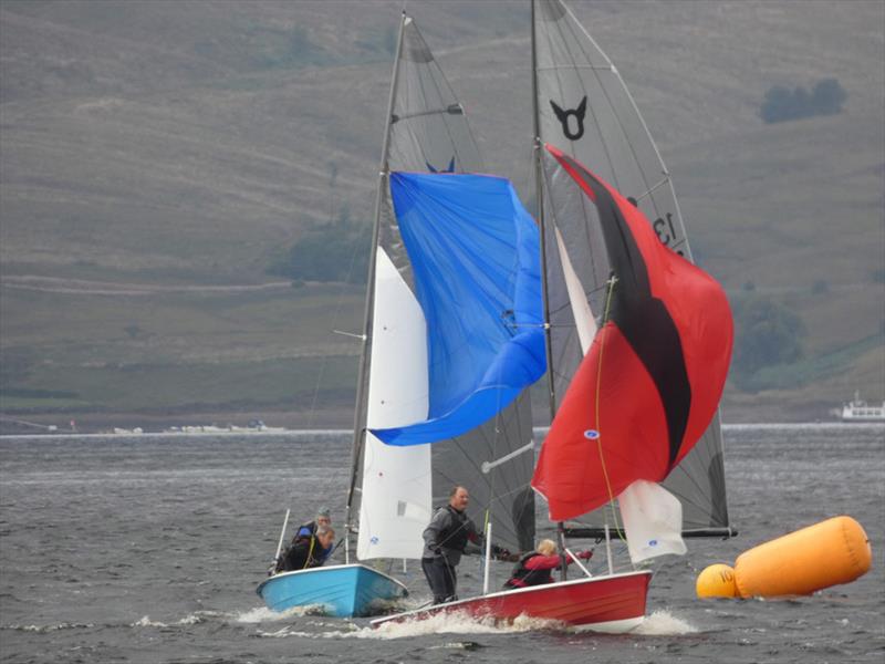 Mike Stace leads into gybe mark during the Osprey Scottish & Northerns at Kielder Water photo copyright Angela Mamwell taken at Kielder Water Sailing Club and featuring the Osprey class