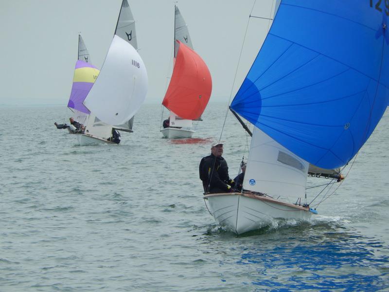 Martin Cooney & Peter Frith lead a spinnaker leg during the Highcliffe Osprey Open photo copyright Stephen Waite taken at Highcliffe Sailing Club and featuring the Osprey class