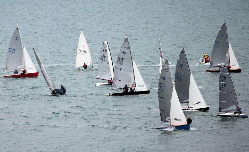 Round Caldey race action during the Tenby SC Regatta photo copyright Gillian Mackay taken at Tenby Sailing Club and featuring the Osprey class