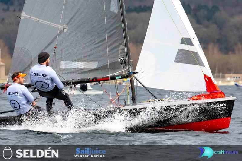 Peter Gray & Geoff Edwards win the Seldén SailJuice Winter Series 2022-23 photo copyright Tim Olin / www.olinphoto.co.uk taken at Oxford Sailing Club and featuring the Osprey class