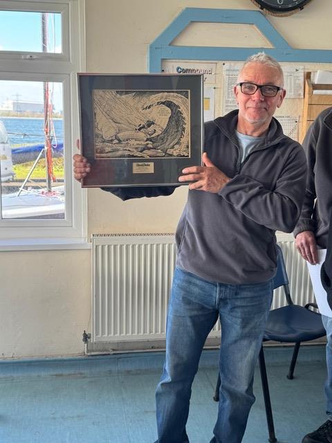 DJ Edwards receives the Welsh and Midlands Spectacular Trophy photo copyright Ros Downs taken at Tata Steel Sailing Club and featuring the Osprey class