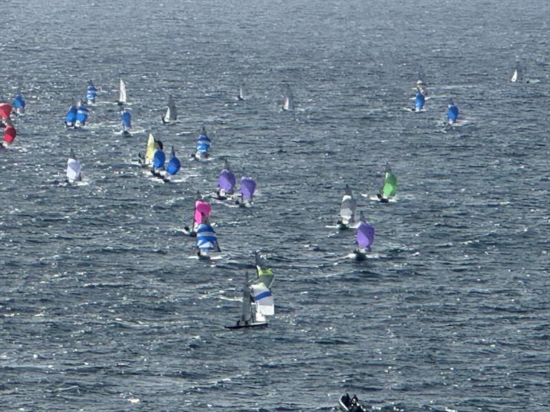 Going round the gybe mark as seen from The Mount - Osprey Nationals at Mount's Bay - photo © Ros Downs