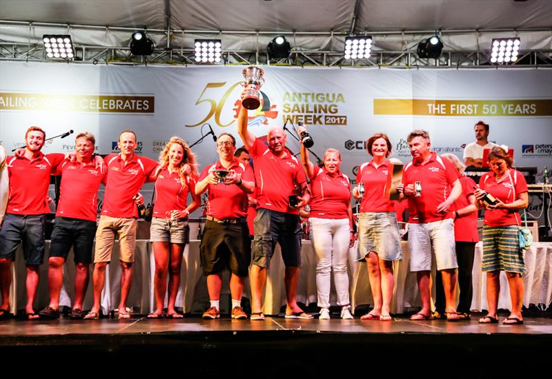 Ross Applebey's Oyster 48, Scarlet Oyster team at the 50th Antigua Sailing Week - photo © Paul Wyeth / www.pwpictures.com