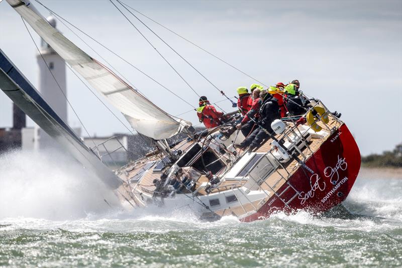 Ross Applebey's Scarlet Oyster wins the RORC De Guingand Bowl photo copyright Paul Wyeth / www.pwpictures.com taken at Royal Ocean Racing Club and featuring the Oyster class