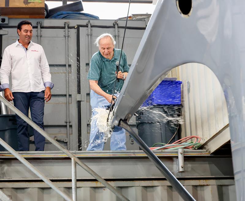 The newly modified Supermaxi Palm Beach XI is christened - photo © Palm Beach Motor Yachts