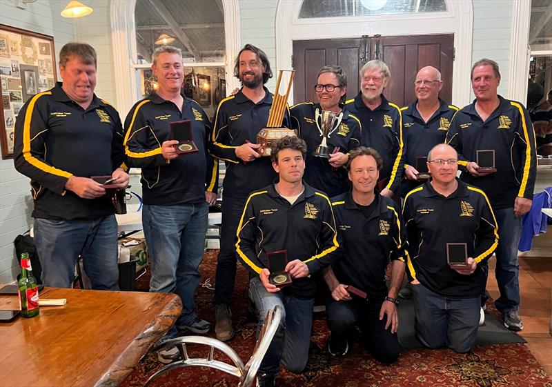 Victorious Australian Team - back row l-r: Peter Darling, Greg Williams, Bryan Anderson, Rohan Nicol. Garry Williams, Micke Church & Kelvin, front row: Luke Stout, Ben Deed & Neil Waterman - photo © Brian Robinson