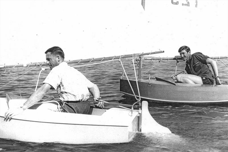 Graham Mander (ahead and to windward) in 1970, in the Father’s Day P Class race at Mount Pleasant Yacht Club - photo © Mander Archives